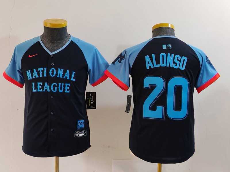 Youth New York Mets #20 Pete Alonso Navy 2024 All Star Limited Stitched Jersey->2024 mlb all-star->MLB Jersey